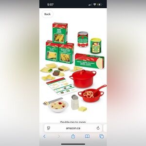 Melissa and Doug pasta and ice cream sandwhich Toy Cooking Sets